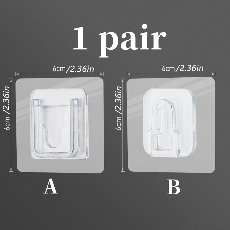 10pcs Double Sided Adhesive Wall Hooks Invisible Traceless Snap Hook Wall Storage Holder Bathroom Kitchen Bedroom Hook Kit