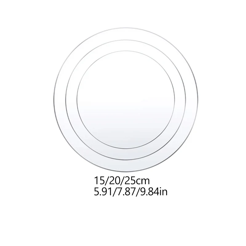 Elegant Acrylic Cake Disc Set - Round Trimming and Ganaching Boards (3pcs)