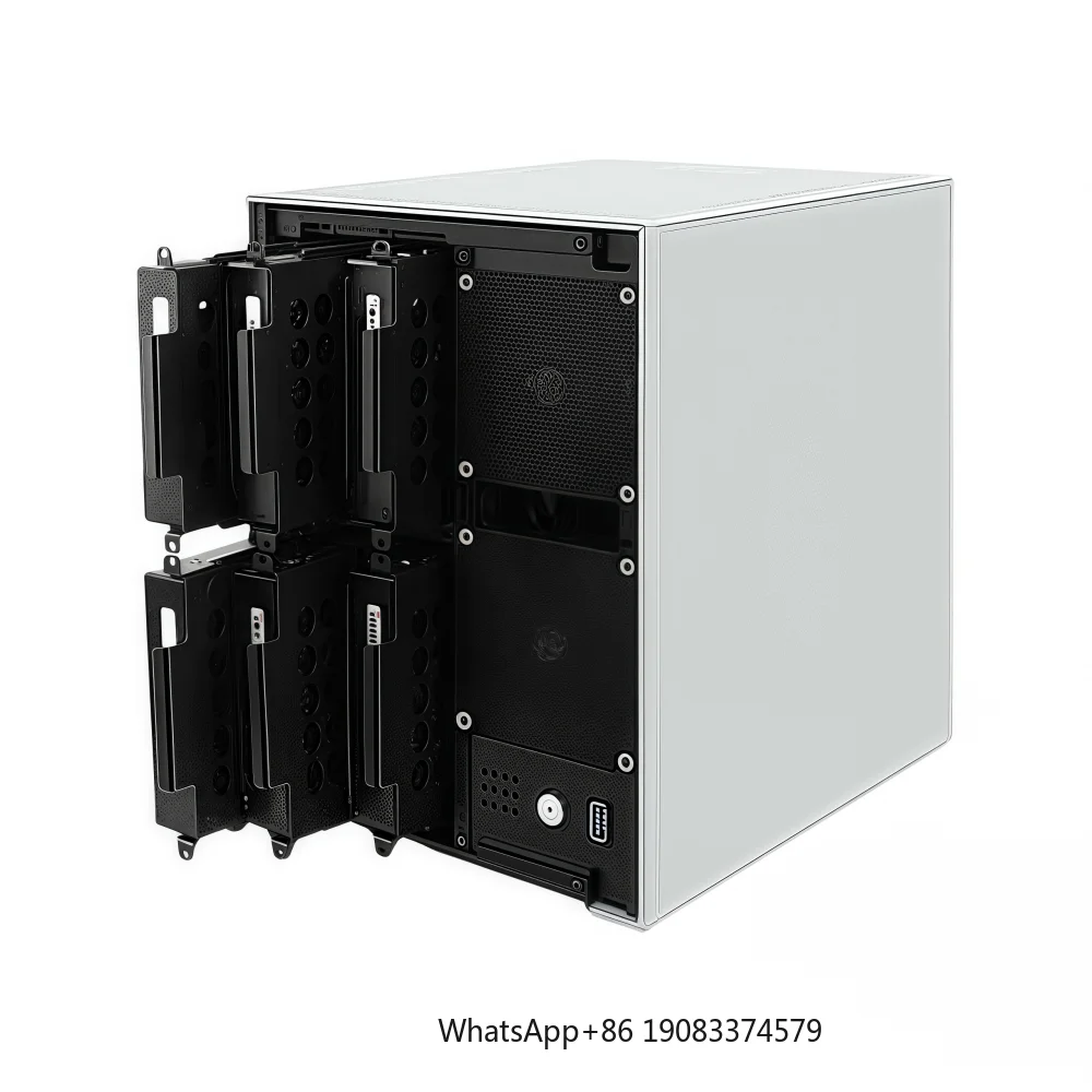 New N100 NAS Storage Server Quad Core DDR5 4 Lan 2.5GbE 6 Bay M.2 NVME ...