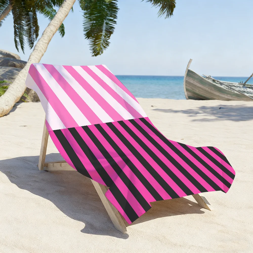 Luxury Striped Quick-Dry Beach Towel 2