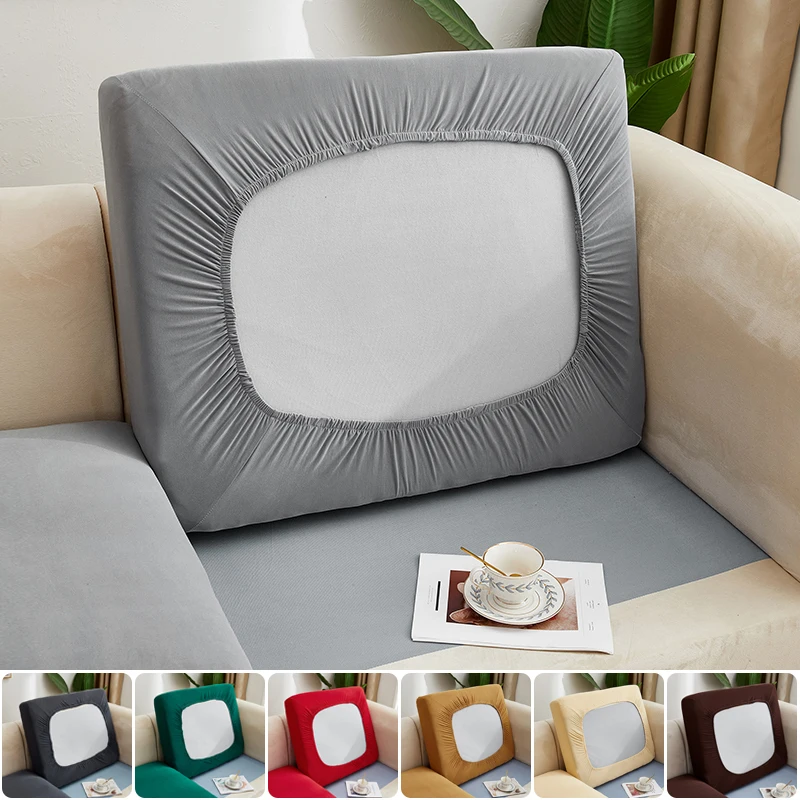 Solid Color Stretch Sofa Seat Cushion Cover Covers for Living Room Removable Elastic Chair Furniture Protector |