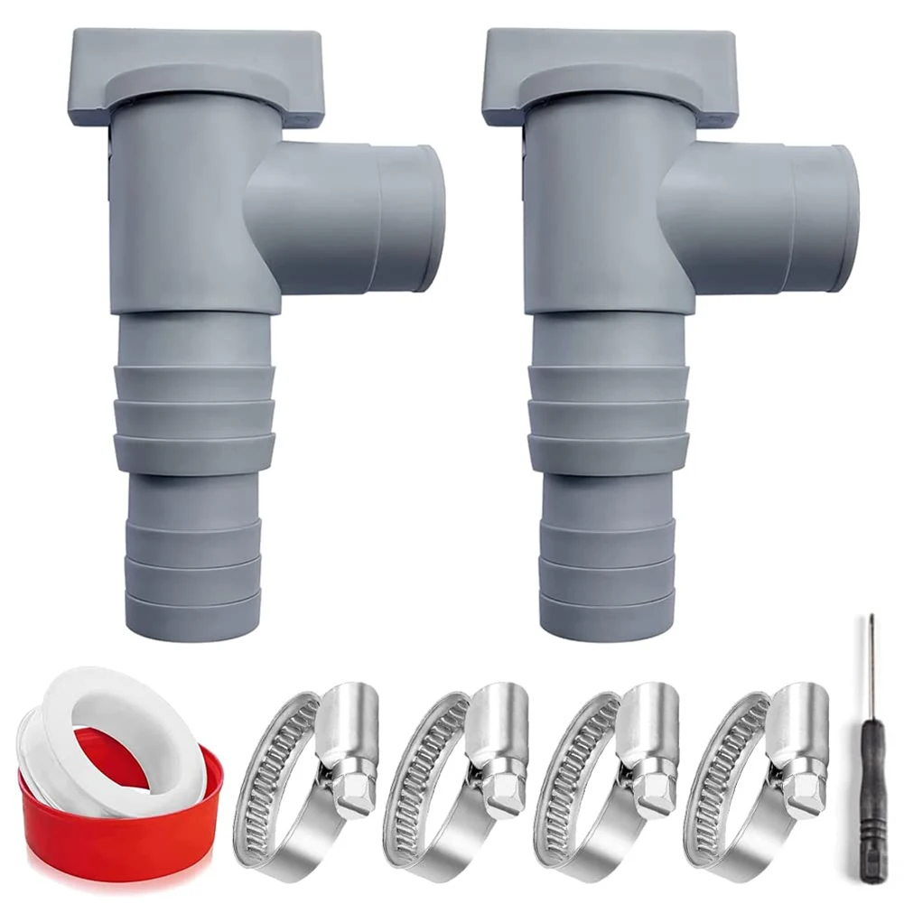 

PVC Pool On/Off Plunger Valve Durable 32mm Ground Pool Adapter Leak Proof Sealed Replacement For Outdoor Equipment Parts