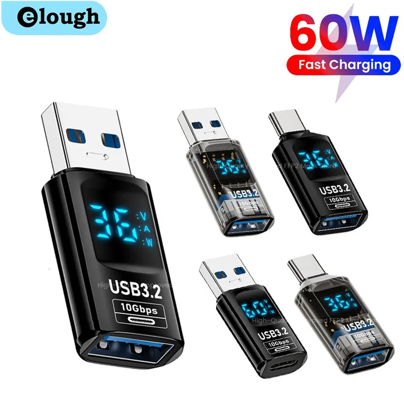 รูปสินค้า USB-C อะแดปเตอร์ชาร์จเร็ว 60W สำหรับ iPhone Samsung และ PC