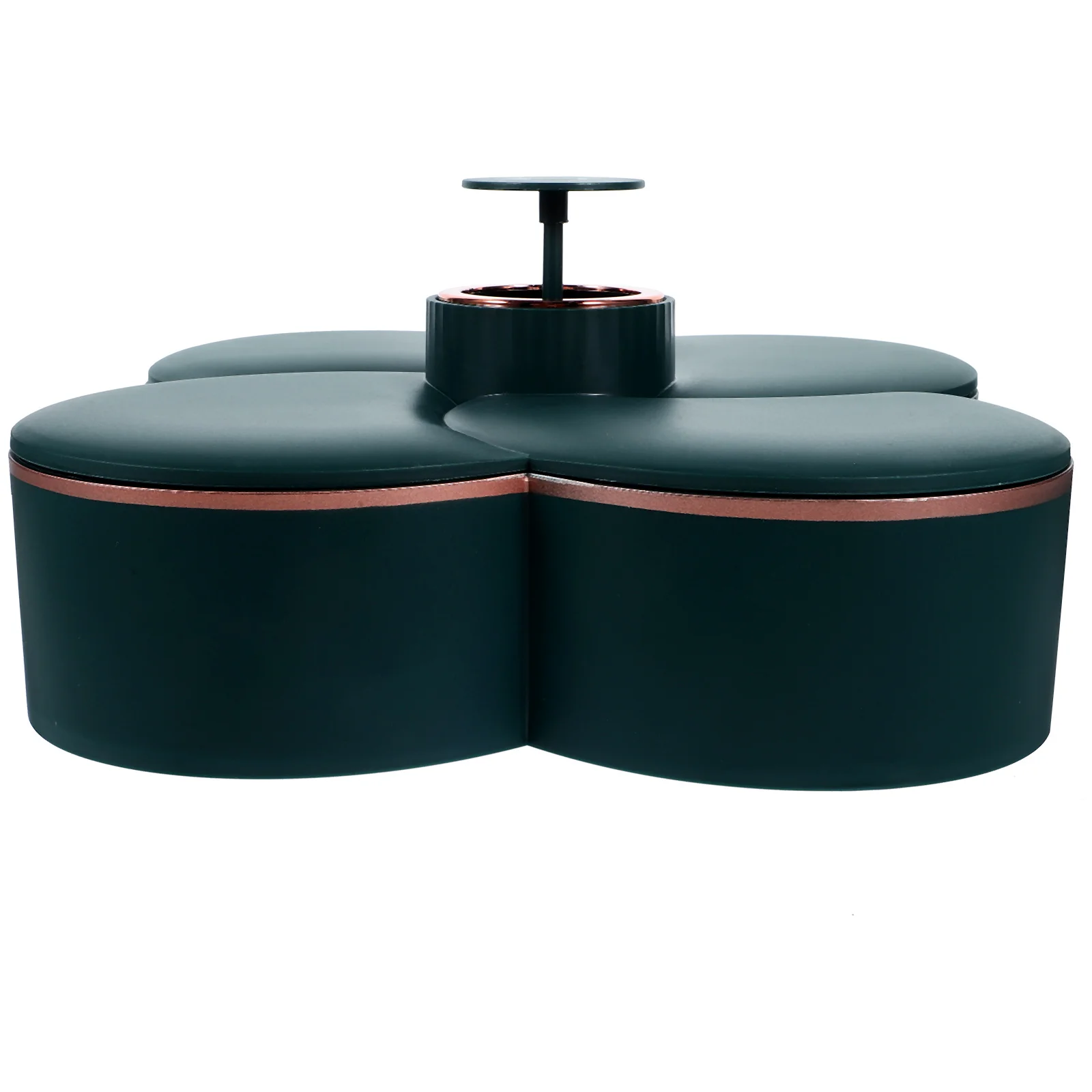 

Вращающаяся Фруктовая тарелка, сервировочный поднос с зеленой крышкой, подносы для сухих закусок, конфеты из полипропилена