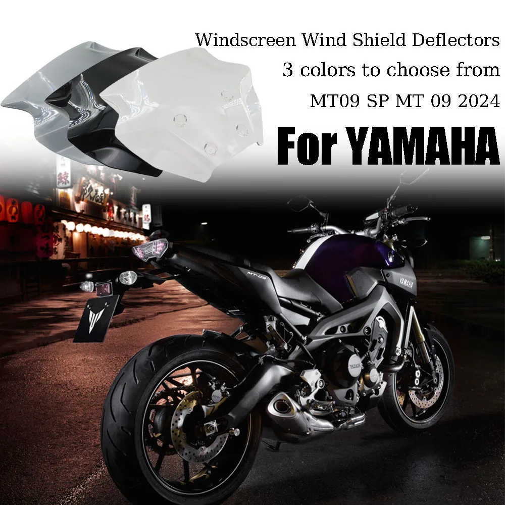 

NEW Motorcycle Accessories Windshield Windscreen Wind Shield Deflectors Windshield For YAMAHA MT-09 2024 MT09 SP MT 09 2024
