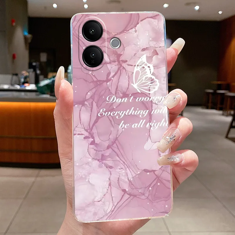 Floral Butterfly Bow Soft Transparent Phone Case - Silicone TPU Jelly Cover