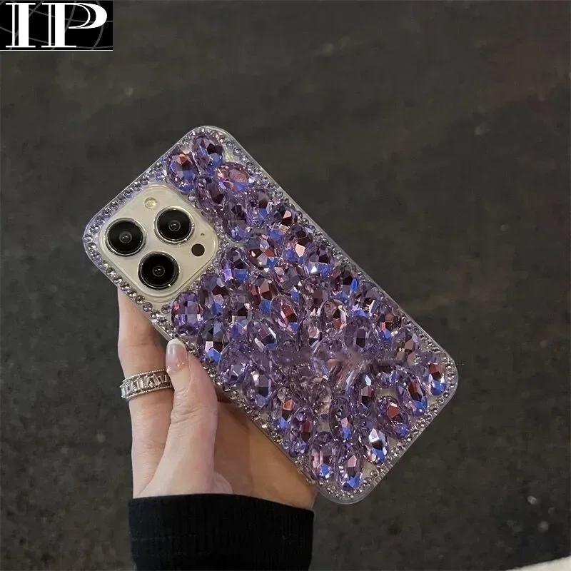 

Чехол с кристаллами для iPhone 15 14 Pro Max 13 12 11 Pro Max XS XR 7 Plus