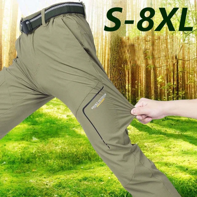 8XL Tactical Fishing Pants Men New Cargo Spring Summer Quick Dry