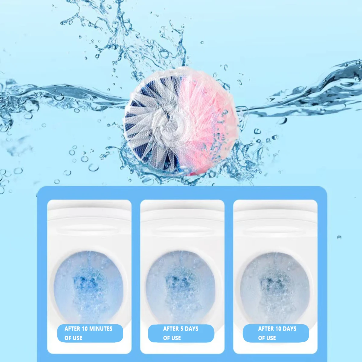 Automatic Toilet Cleaner Tablets Continuous Release Technology Long-Lasting Freshness