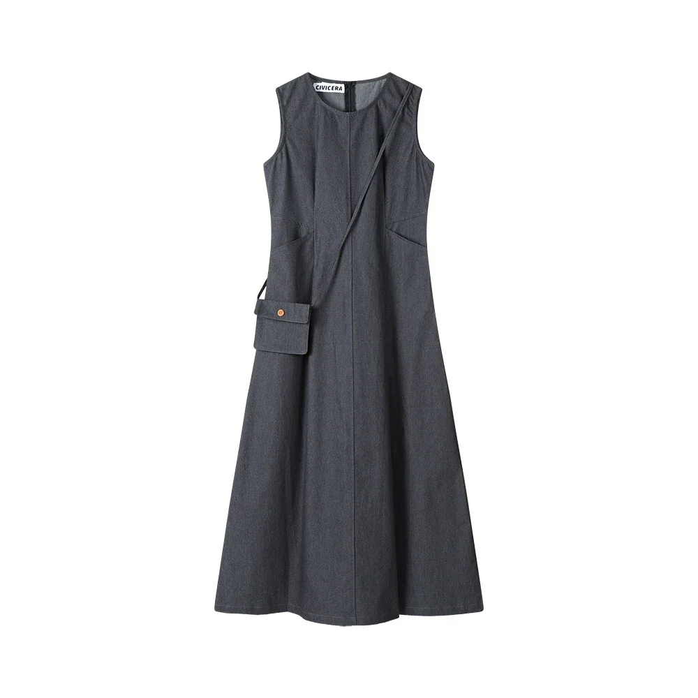 New Women Tennis Sleeveless Dress Summer High Quality Casual Vest Long Dress Women Wear