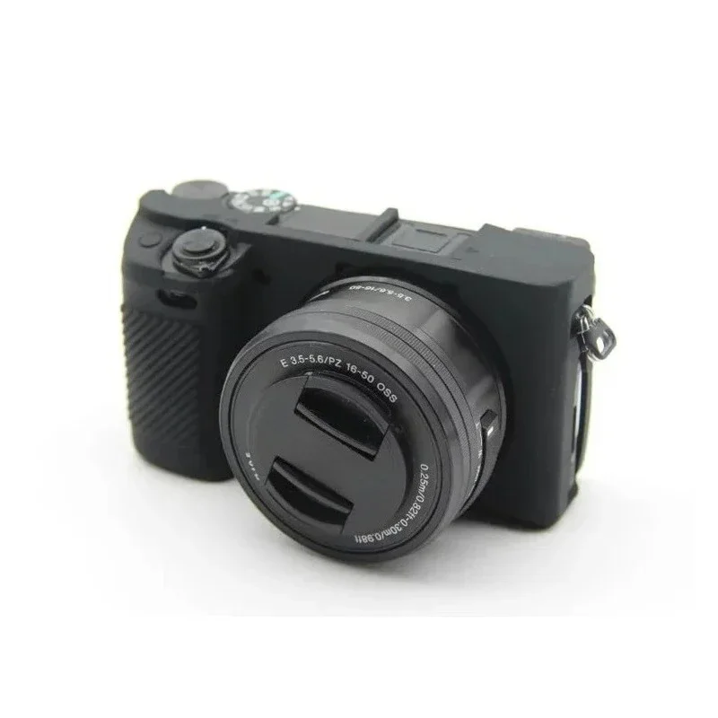 Silicone Soft Shell Camera Bag Case with Free Tempered Film
