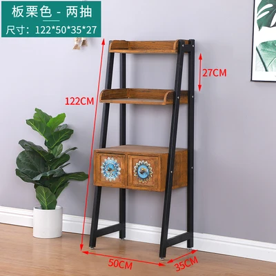 

Американский стеллаж для хранения, многоярусный стеллаж для хранения, античный шкаф-ведро из массива дерева, декоративная мебель для дома, полка для цветов