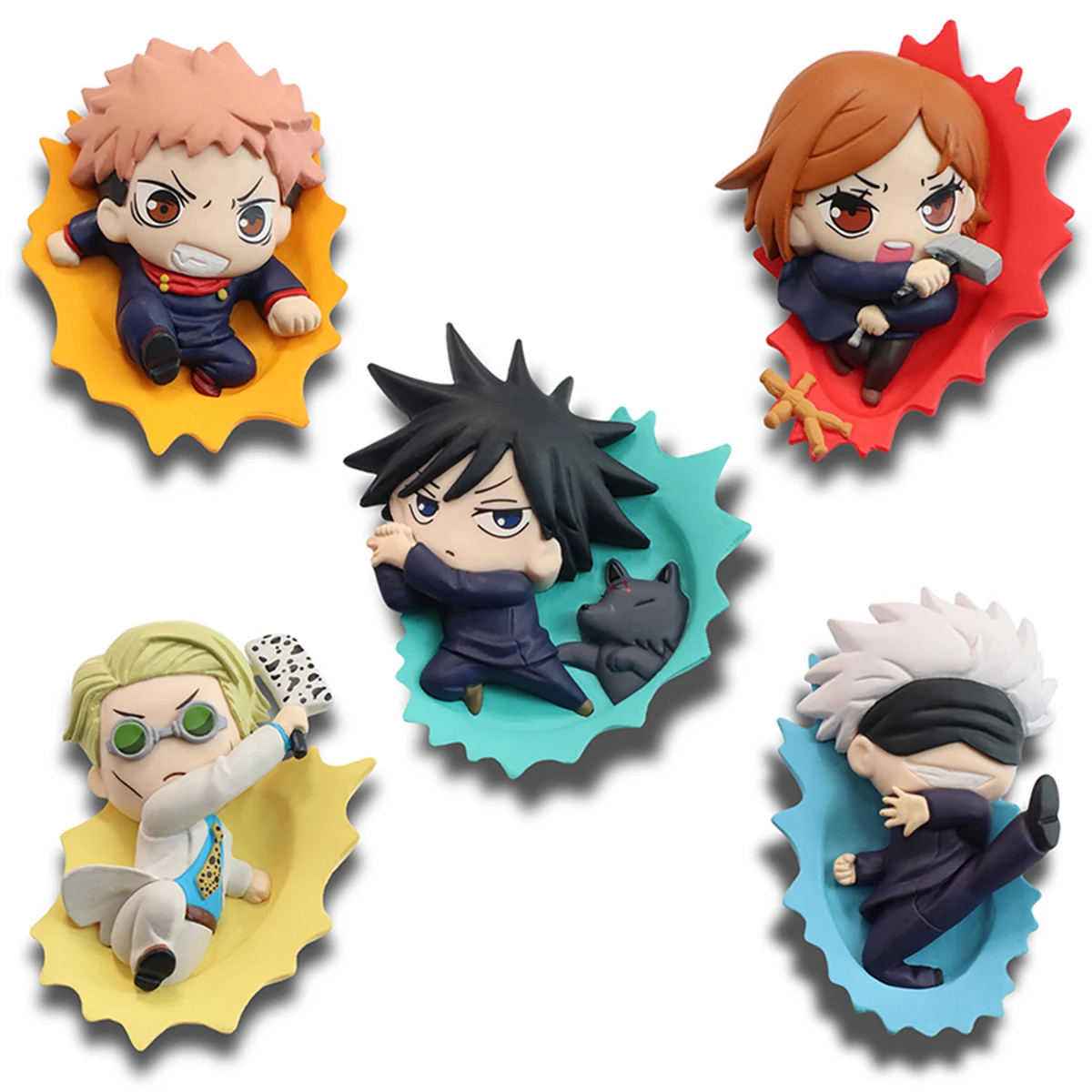 

Original Jujutsu Kaisen Refrigerator Magnet Yuji Megumi Satoru Gojo Action Figures Anime Figurine Toys