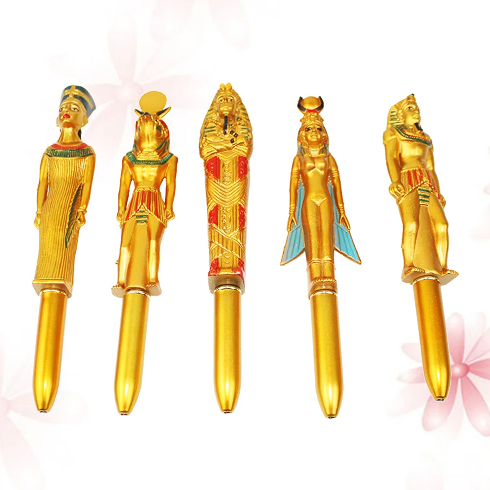 5 Pcs Novelty Pen Egyptian Toys Ink Roller Pen Pocket Sign Pen Bulk Toys Refill Egyptian Stencils