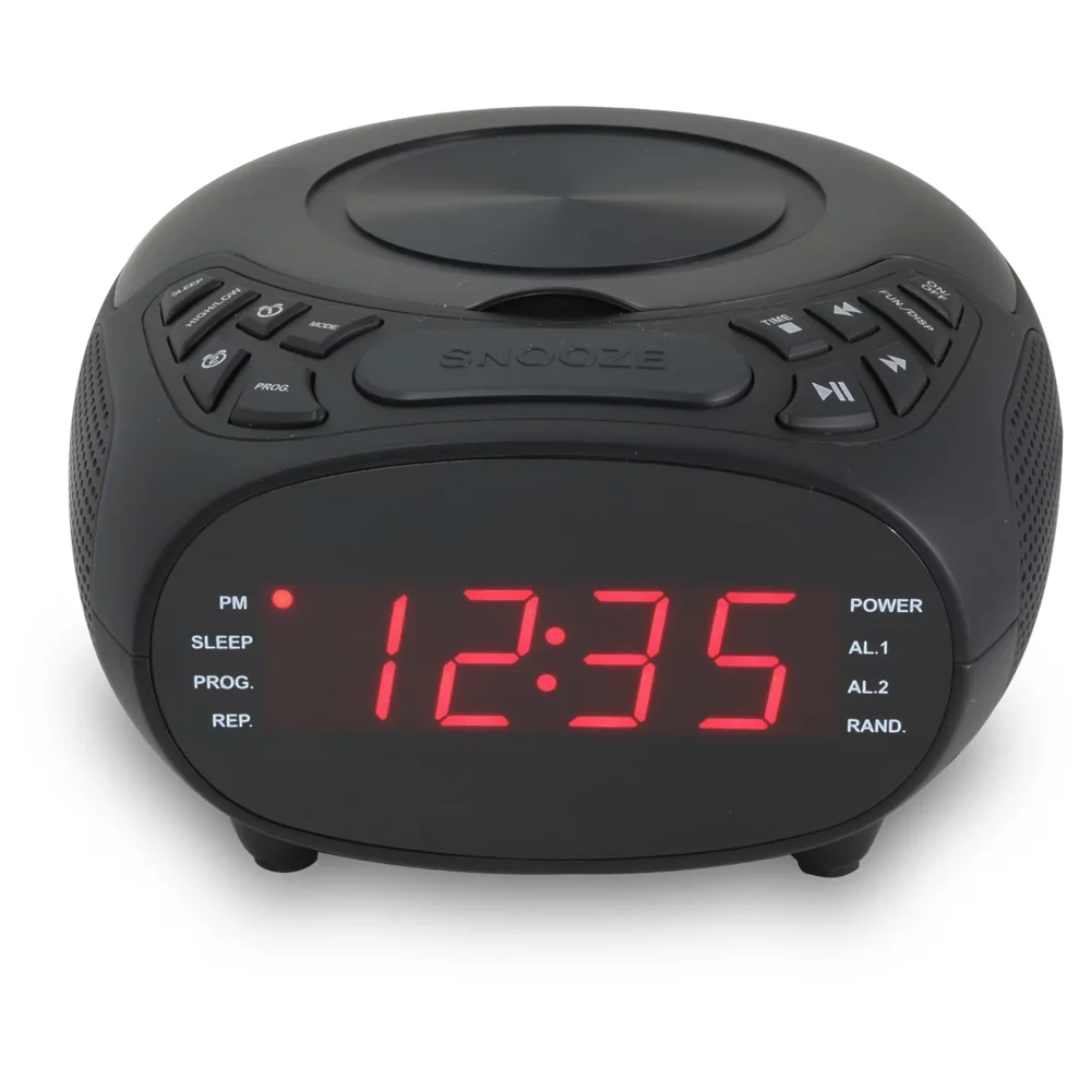 

NEW GPX CD AM/FM Clock Radio with 1.2" Display and Dual Alarm, CC318B