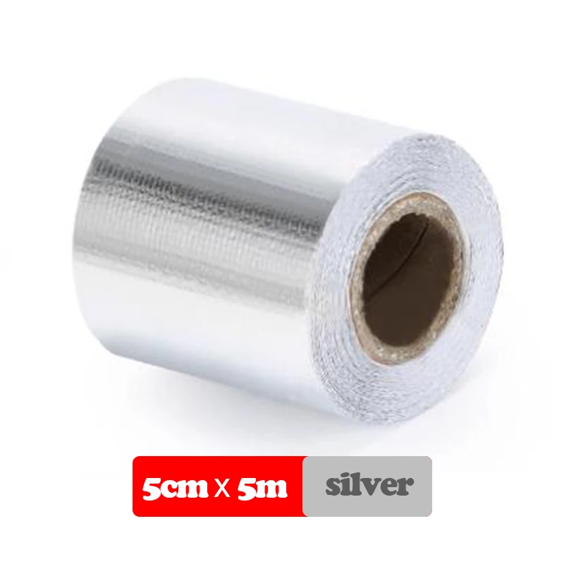 2-inch car intake system aluminum foil cotton wrapped cloth reflective thermal barrier self-adhesive insulation cotton Gold aluminum foil tape