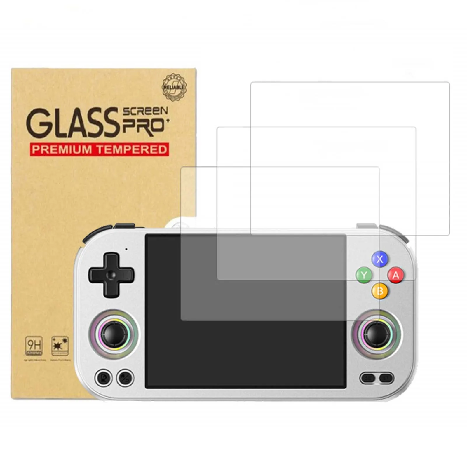 2Pcs Screen Protector Anti-scratch Tempered Film Tempered Screen Film for Anbernic RG477M Game Console