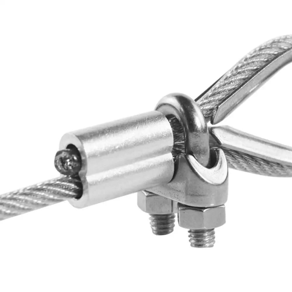 TooTaci 20pcs Wire Rope Clips Cable Clap 2,Stainless Steel Wire Rope