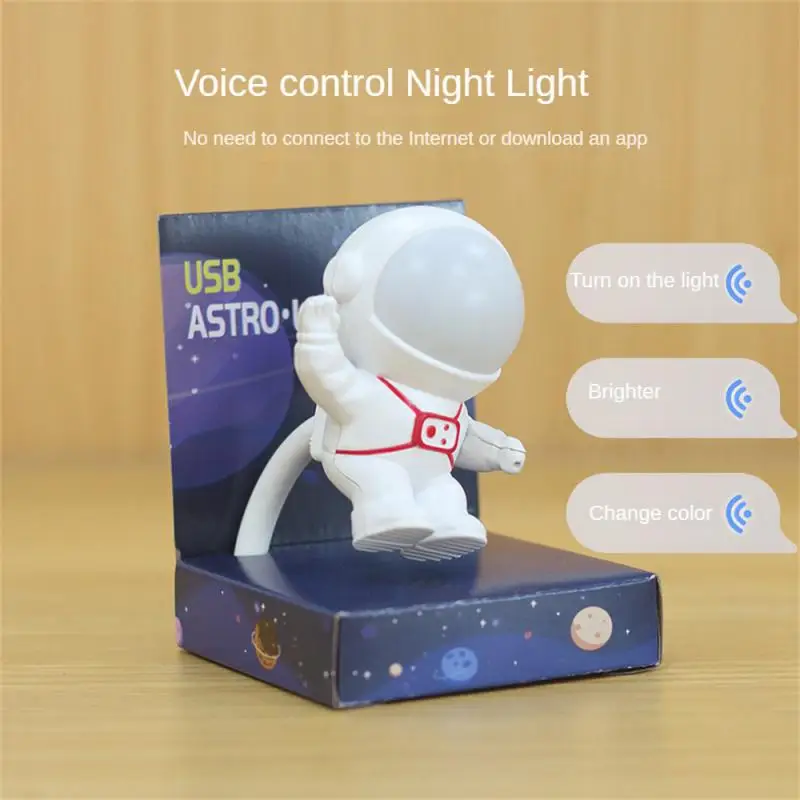 

Portable Sleeping Light Table Lamp Voice Light Astronaut Reading Light Spaceman Bedside Lamp Desk Lamp Mini Led Night Light