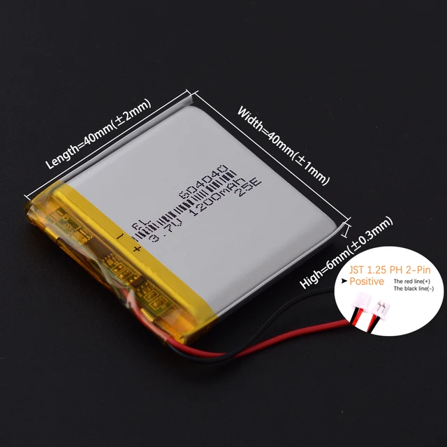 10 PCS/Lot JST1.25mm 2Pin 804040 3.7V 1800mAh Lithium