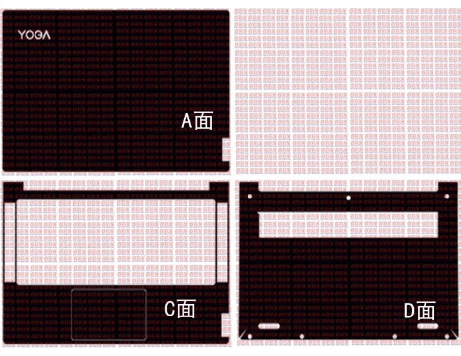 Copertura Dell'Autoadesivo Della Pelle Del Vinile Della Fibra Del Carbonio Del Computer Portatile Per La Versione 2020 Lenovo Yoga Slim 7 14 "Yoga 14S