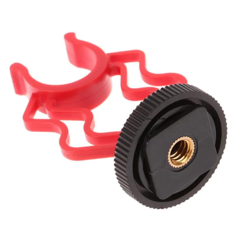 Universal Cold Shoe Mount Adapter Mic Bracket Plastic Microphone Shock Mount Stable Microphone Bracket for Video Interviews DSLR,microphone shock mount
