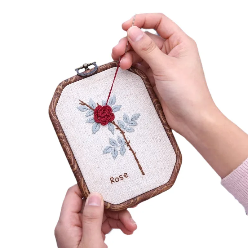 Handmade Embroidery DIY Bag for Beginners with 3D Flowers