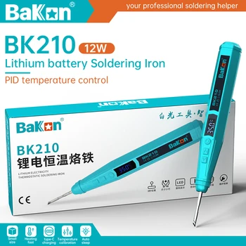Bakon 충전식 USB 납땜 다리미, 가열 코어, 자동 수면 무선 전기 용접 다리미, 휴대용 도구, C210