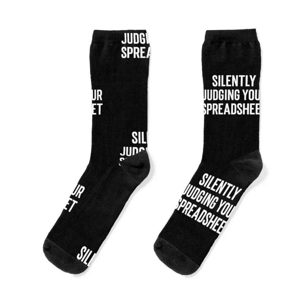 

Silently Judging Your Spreadsheet - Funny Quotes Spreadsheet Gift Socks golf compression winter gifts Ladies Socks Men's