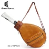 Greatspeed Retro Leather Backpack Tennis Bag Badminton 2-Rackets Tennis Handbag Outdoor Tennis Racket Bag Sports Single Shoulder 6