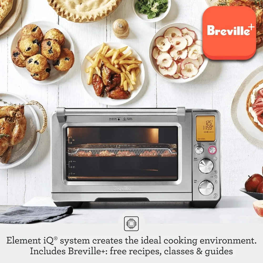 Convection Countertop Oven, Air Fryer Toaster Oven Combo, BOV900BSS, Brushed Stainless Steel 2