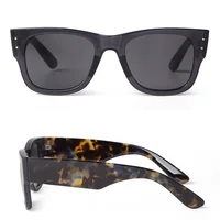 Lunettes De soleil carrées en écaille De tortue pour femmes, marque rétro gris épais, grande monture, lunettes De soleil pour hommes, Gafas De Sol UV400 4