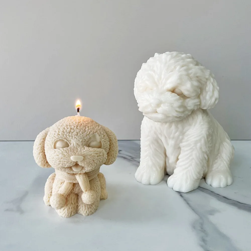 New Sitting Bear Candle Silicone Mold DIY Cute Animal Aromatherapy Resin  Gypsum Mousse Ice Cube Baking Mould Form for candles