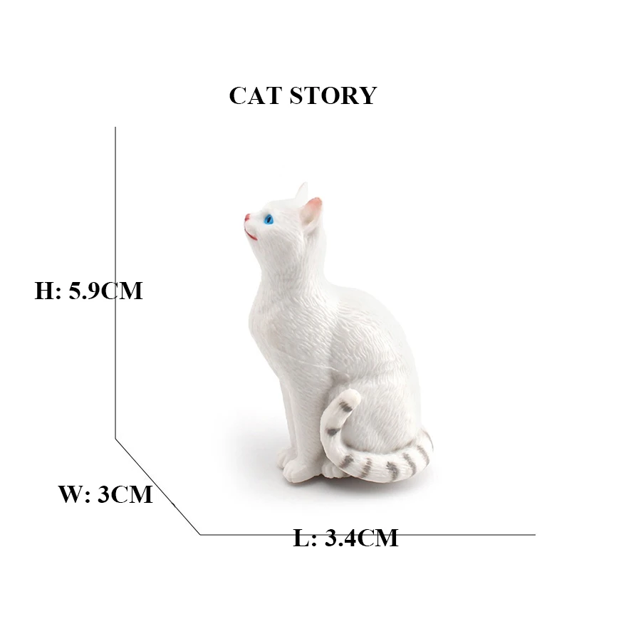Hand-Painted Realistic Cat Figurines Set - Mini Kittens for Home and Office Decor