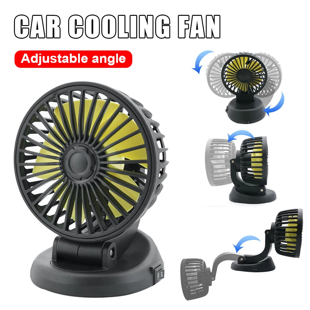 12V 24V USB Mini Ventilateur De Voiture Double Refroidisseur D'air À