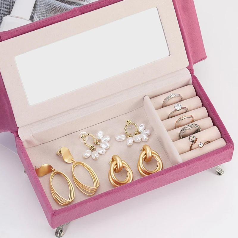 1pc New Jewelry Box Jewelry Storage European Simulation Small Home Shape Mini Earrings Necklace Bracelet Jewelry Display Box