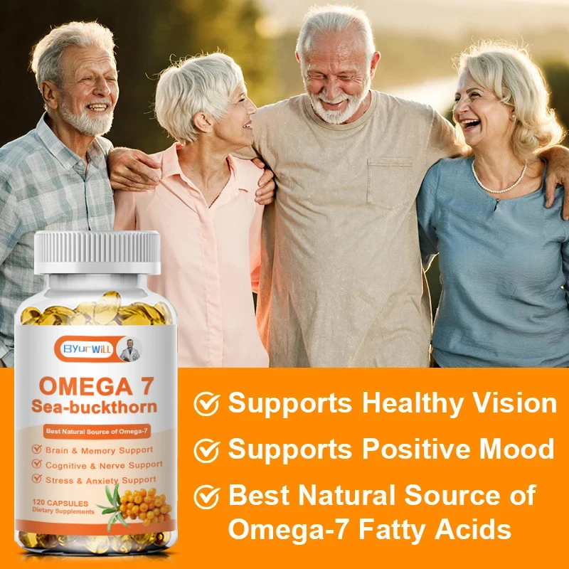 Digestive Capsules OMEGA-7 Sea Buckthorn Oil Supplements for Skin Hair Health Immunity Digestive System