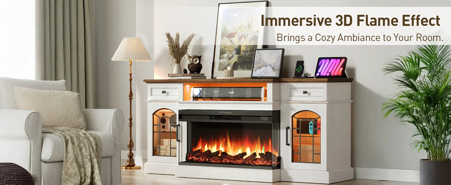 fireplace TV stand