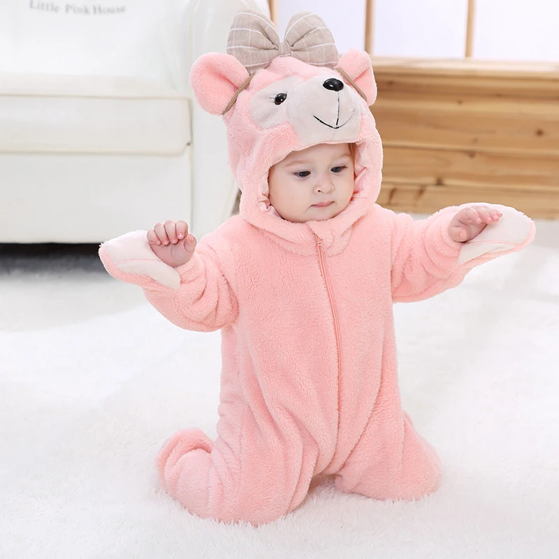 Roupas de inverno para bebês meninas, desenho Kawaii, orelhas de urso  lisonjeiro, moletom com capuz de lã, fofo, elástico, chique, roupas de bebê