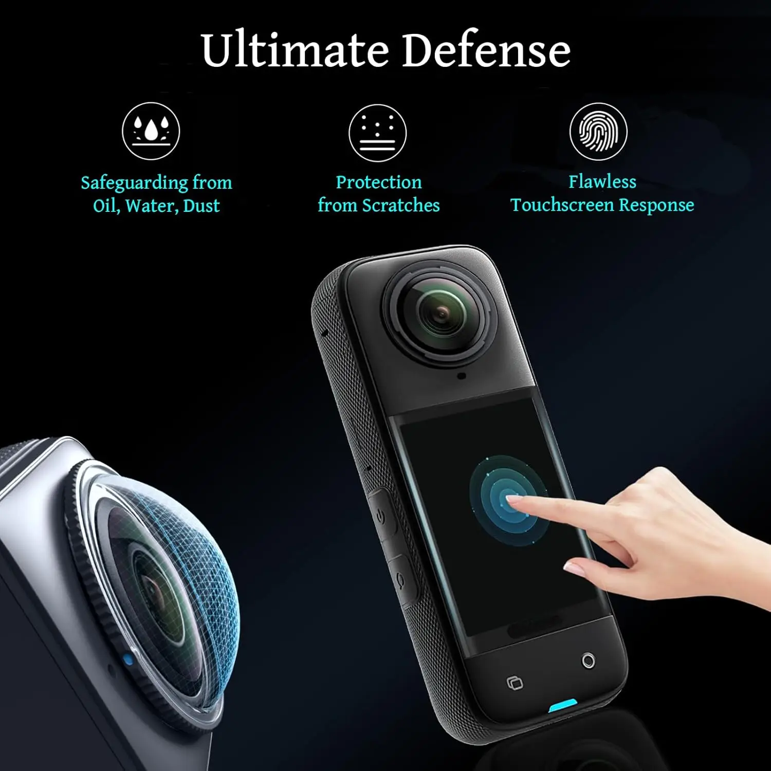 insta360 X4 Accessories Silicone Desktop Base Lens Cap Cover Storage Bag Silicone Case Frame Lens Guards for insta360 X4 Camera