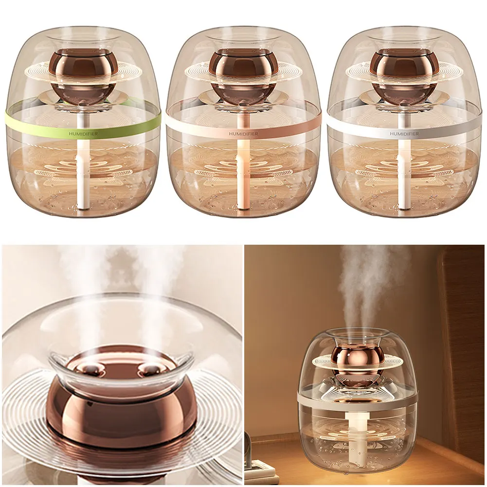 1.8L Air Humidifier with Night Light Double Spray Humidifier Quiet for Home Office