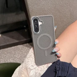Cooling Magnetic Phone Case with Breathable Mesh and Durable Anti - Drop Armor Design - Galaxy A27 (GRAY)