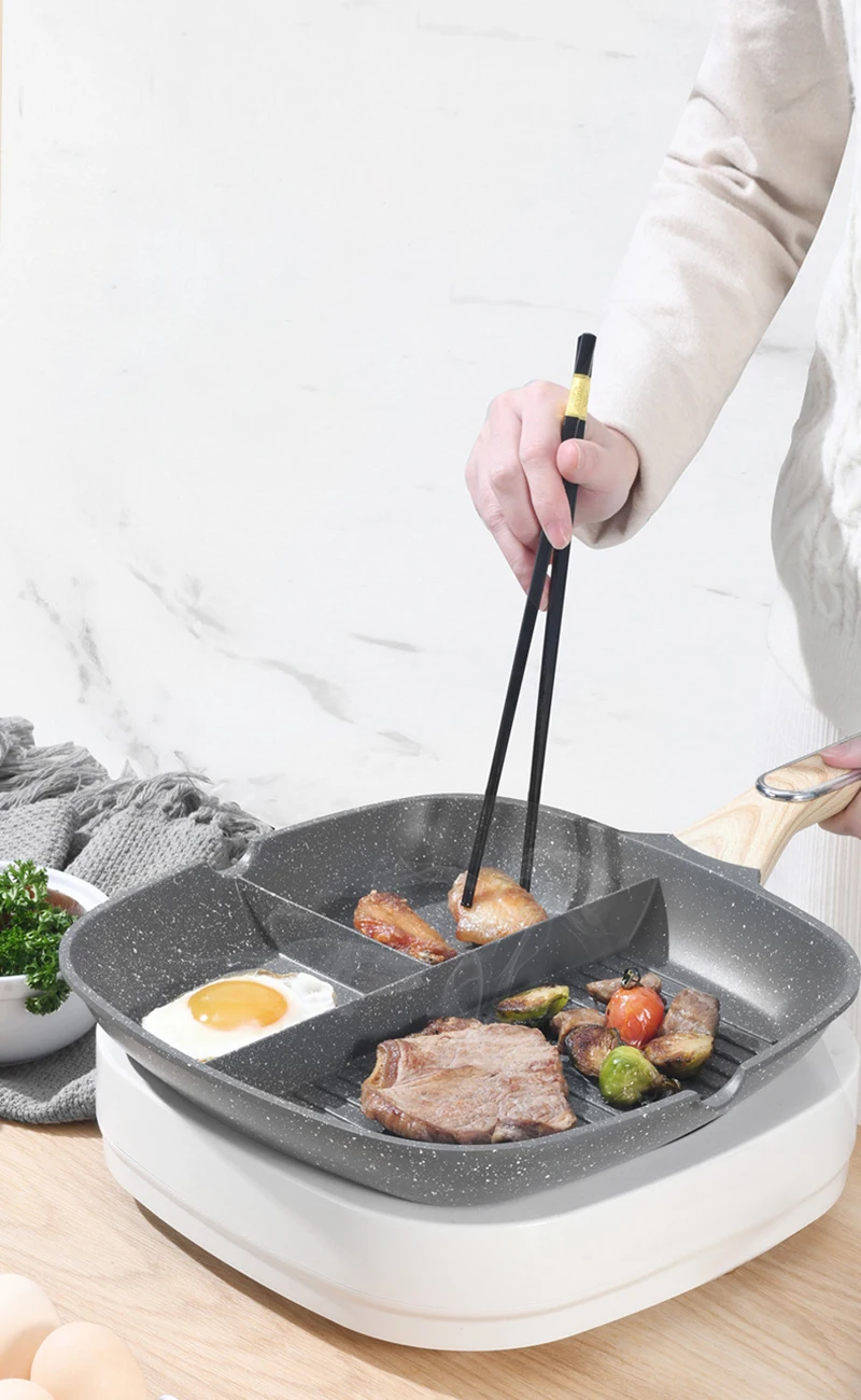 3 In 1 Frying Pan Crepe Maker Thickened Omelet Pan Non Stick 30Cm