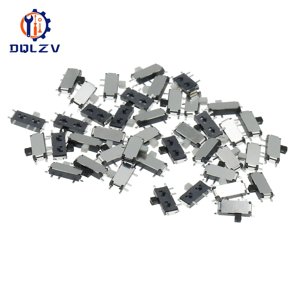 7Pin Mini Slide Switch On-OFF 2Position Micro Slide Toggle Switch 1P2T H=1.5MM Miniature Horizontal Slide Switch SMD
