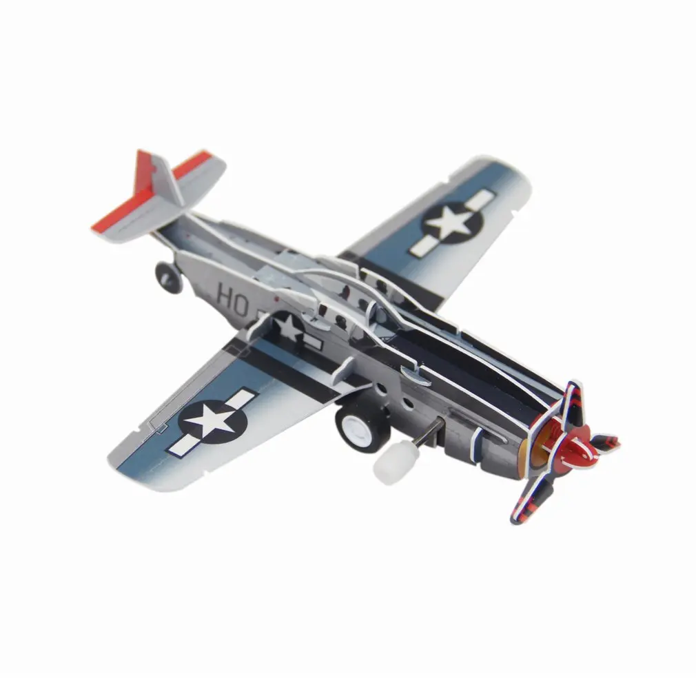 

Practical DIY 3D Fighter Shape Assembling Puzzle Toys PP Plastic Children Dimensional Model Assembled Educational Toys