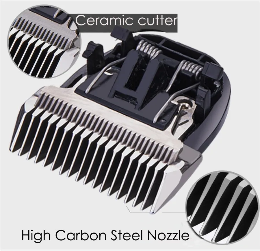 Black Ceramic Blade for BaoRunP9 P2 P6 P7 S1 Pet Hair Clipper Trimmer Blade 3/6/9/12mm Extra Head Nozzles Integrated pet clipper dog hair trimmer pet hair trimmer dog clipper dog clipper blades