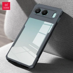 Xundd Airbag Shockproof Transparent Case - Full Camera Protection, PC+TPU Back Shell for Oneplus Nord4 (Black Clear)