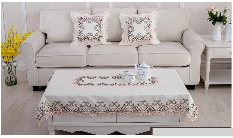 European style polyester coffee table tablecloth, dining table cloth, chair cushion, chair cover, table cloth, dustproof_voghion.com