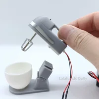 Dollhouse Mini Simulation Electric Egg Beater (Can Be Working) Model for Kitchen Furniture Decoration Accessories 1