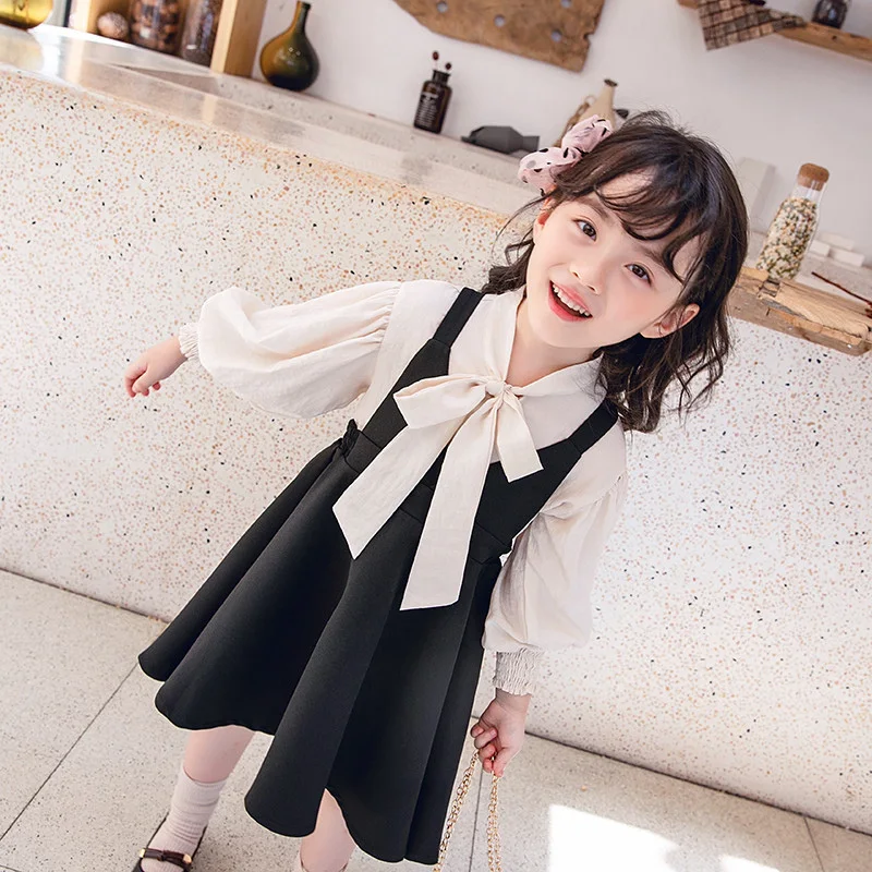 2-6Y Baby Girls Long-sleeved Dresses Children Kids Girls Bowknot Princess Dresses Fairy Outwear